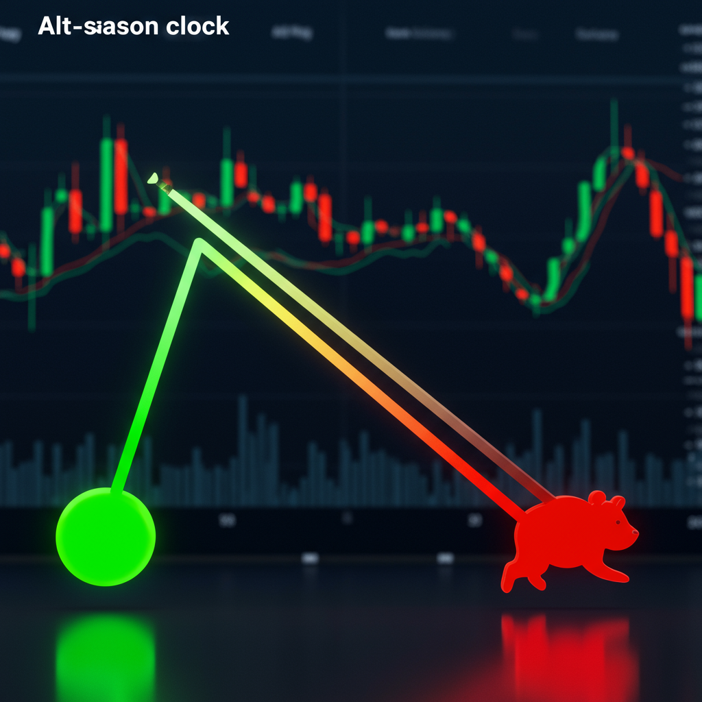 The alt-season clock is like a pendulum swinging between bull and bear markets, where each…